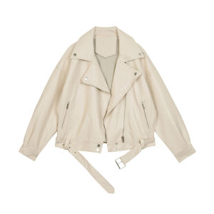 VEGA CHANG | Áo Khoác Da PU Phong Cách BF Cho Nữ