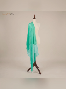 Khăn Lụa Tơ Tằm Xanh Thủy Trúc Luata Silk - Khăn Choàng Lụa Cao Cấp 75x160cm Mềm Mịn Sang Trọng Quà Tặng Tinh Tế