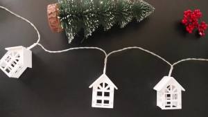 2M Fairy Wood House LED Light String Garland Xmas Party Christmas Decoration Navidad Kerst Noel New Year 2024 Home Lamps