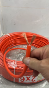 20 mét 10 mét Dây lõi đôi Vàng 25 4 6mm² vuông Dây nhựa Silicone mềm Dây điện gia đình mở rộng