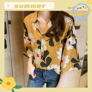 NDDshop กำลังมาแรง เสื้อผ้าแฟชั่น สกรีนลายดอกสดใสมาก ดีเทลดี แขนสั้น สวมใส่สบาย แมทช์ง่าย รุ่นนี้ต้องมีติดบ้านนะ ราคาถูก ส่งไวมากกกก