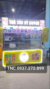 Xe trà sữa 1m6x60 chữ nổi logo nổi giá rẻ xe xinh TANNGOCCHAUTNC 0937.272.899
