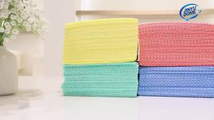 Absorbent Wood Pulp Cotton Cleaning Cloth Kitchen Sponge Dish Rags Cellulose Household Cleaning Cloths for Kitchen