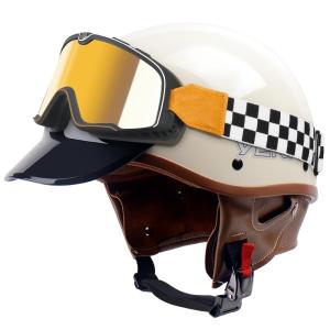 YEMA | Retro Cruising 3C Certified All-Season Motorcycle Half Helmet