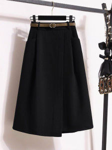 Fashion French Elegant Plus Size Slimming A-Line Asymmetrical Skirt