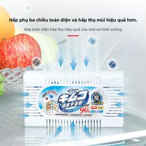 MONLEYTA | 3 hộp than hoạt tính Nhật Bản loại bỏ mùi trong tủ lạnh loại bỏ mùi khử khuẩn làm sạch thiết bị làm sạch nhà cửa