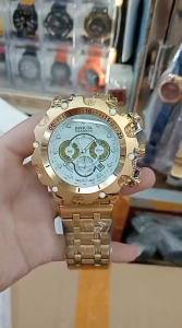 Jam tangan pria tali rantai staiinles stell Premium terbaru Invicta tanggal aktif free ongkir dan batre cadangan gratis ongkir