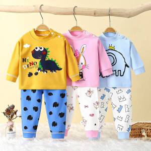 ชุดนอนเด็ก ชุดแขนยาว ชู้เสื้อผ้าเด็ก ลายน่ารัก สบาย ไซส์ 73-120 สำหรับ 0-5 ขวบ V32