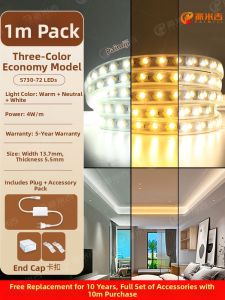 PAIMIJI | 3-Color LED Light Strip 220v Waterproof Self-Adhesive