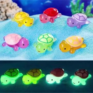 Glow in The Dark Mini Resin Turtles 20PCS Sea Turtles Figurines Luminous Cute Tiny Turtles Bulk for Jewelry Keychain Making DIY