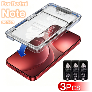 3Pcs For Redmi Note 15 Pro 14 13 12 14S 13R 12R Plus 4G 5G Tempered Glass Screen Protector No Dust Bubbles Mobile Accessories 9H