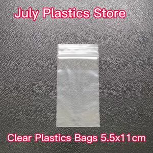ถุงซิปใส Clear ขนาด 5.5x11 ซม. (แพค 100 ใบ) ถุงพลาสติกใส่เครื่องประดับ ถุงซิปใส่ของทั่วไป ถุงซิปแบบ A โดย July Plastics