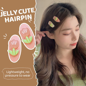 🔥Tulip Oval Hairpin Jelly Cute Cartoon Sweet Duckbill Clip Hair Accessories LovelylifeFu👍