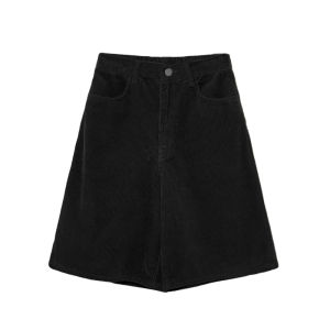 PIAOYA | Vintage Corduroy Loose-fit High-waisted Shorts