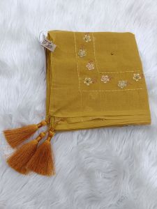 Hijab segiempat R139 kerudung bunga garis paris