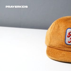 Topi Snapback Kids Corduroy Vintage Warna Mahoni Bordir Classic Prayerkids
