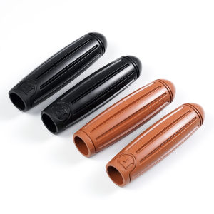 Retro Vintage Japanese Bike Grips Curved Handlebar Grips for Old Bicycle Brown Black Bicycle Accessories