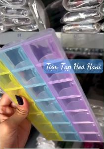 Khay đựng đá trang sức dụng cụ nail 14 ô và 21 ô nhựa cứng chắc chắn