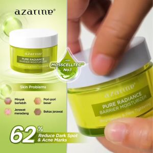 [Twin Pack] Azarine Barrier Moisturizer Series Pelembab Wajah Cream Gel Facial Moisturizer Instant Moist Mencerahkan Kulit Kusam Berjerawat Sensitif [2x30gr]