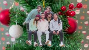 Personalized Christmas Ornament Custom Photo 2D Acrylic Double-Sided Print Ornament for 2024 Xmas Tree Decorations