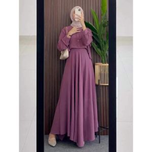 GAMIS ZAHRA VEST SYIRA ROMPI CRINKLE AIRFLOW PREMIUM