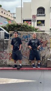 New Top T-shirt HSRU original art design pattern pure cotton fashion street round neck TEE