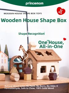 Prince Mom | Shape Matching Educational Montessori Baby Block Toy