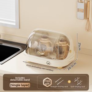 JIADONGLI | Dustproof Baby Storage Box with Lid Drip Tray