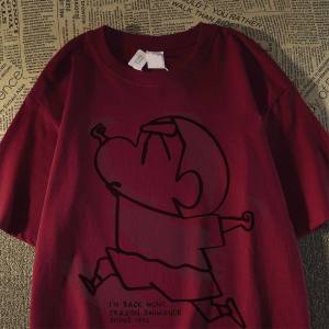 PAZHAOLANG | Oversized Fun Design Print Short Sleeve T-Shirt