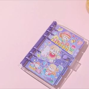 สมุดบันทึก สมุดโน้ต ไดอารี่ลายการ์ตูน ปกพลาสติกกันน้ำ สมุดโน้ตสันห่วง สมุดPlanner ขนาด 12 X 19 ซม