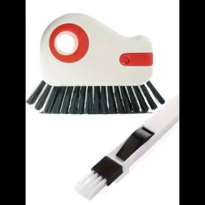 2PCS Set Window Track Cleaning Brush Detachable Door Window Sill Scrubber Glass Corner Cleaner Plastic Uncharged Gap Cleaner