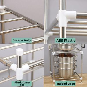 DIHUANTUO | Stainless Steel Multi-Layer Square Shelf