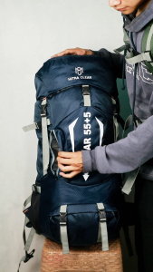 Tas Gunung Pria Carrier Keril 55L FIBER Hiking Camping Travel Outdoor Backpack Ransel Mendaki Pria