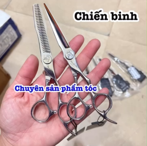 ShenShi Kéo Chiến Binh Trắng 6.0 in - Kéo Cắt Tóc Cao Cấp Nhật Bản Thép S440C Độ Cứng Trên 62HRC Lưỡi Sắc Bén Tay Cầm Thoải Mái Tặng Bao Da