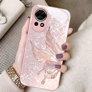 Huawei Nova Series Phone Case Butterfly Glass Full Cover Protection Lightweight Luxury Creative Style Anti-Fall Metal Shell