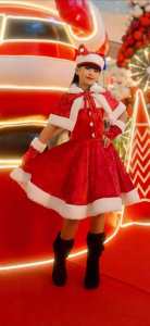 Sarah Christmas 4in1 dress gloveshatbalabal for kids (belt not include)