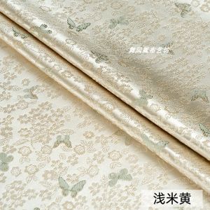 ผ้าไหมจีนสไตล์ย้อนยุคประดับดอกไม้ขนาดเล็กสีทองแชมเปญ เสื้อแจ็คเก็ตจีบแบบจีน เสื้อกั๊ก เสื้อผ้าแฟชั่น