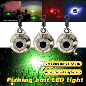 Suomi Fishing Lure Trap Light LED Eye Shape Fish Bait Luminous Lure Lamp