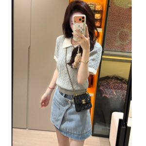 YUEZHONGWEI | French Collar Slim Design Women Summer Tshirt
