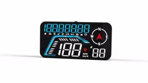 RYSJM | G12 Universal Car GPS Speedometer HUD KMH /MPH Head Up Display Big Font Warning Device for All Car Plug&Play Electronic Safety