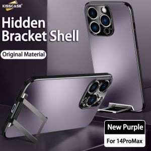 KISSCASE Ốp Có Giá Đỡ Ẩn Ẩn Màu Tím Mới Cho IPhone14 Pro Max 14 Plus Ốp Bảo Vệ Chống Tua Rua Sang Trọng