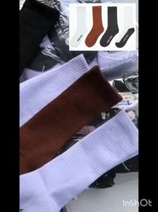 ถุงเท้านักเรียน 4คู่ ถุงเท้าข้อยาว เนื้อนิ่ม สวมใส่สบาย FREESIZE เท้า 38-45 ใส่ได้ทั้ง ชาย/หญิง