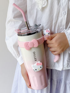 Good-looking Hellokitty Large Capacity Giant Straw Insulation Water Cup Girls Cute Cold Preservation Large Ice Cup