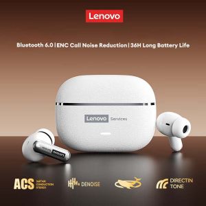 Lenovo | Choice Lenovo LE208 Wireless Earphones Bluetooth V6.0 HIFI Sound Headphone Leather Texture Design AI Mic Noise Reduction HD Call