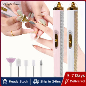 Hengfa Lina 5 in 1 Professional Nail Drill Machine Electric Nail Files Drill Bits Milling Cutter Set Gel Polish Remover Tools New