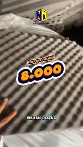 Busa Telur Peredam Suara - Egg Foam - Peredam Suara Tebal 2 cm ukuran 50x50 cm busa hitam royal