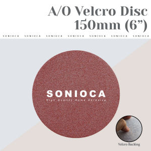 [Stock Available] 6" Aluminum Oxide Velcro Sanding Discs 150mm / 6 Inch 6" plain disc 6 holes A/O Velcro Disc (150mm)