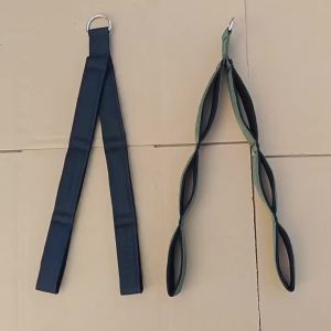 Multi Loop Padded Cable Machine Pull Down Strap Heavy Duty Tricep Lat Pull Handle Gym Fitness Training Accessory for Arm Workout
