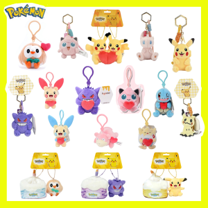 Original Pokemon Gengar Plush Toys Mimikyu Jigglypuff Plush Bag Pendant Anime Peripheral Cake Keychain Birthday Party Gift Kids