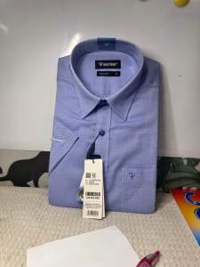 (1P2270)Áo sơ mi nam ngắn tay lai ngang fom regular( rộng)